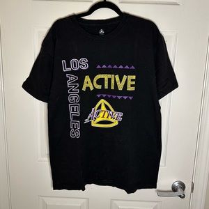 Active ride shop black lakers graphic tee - size L